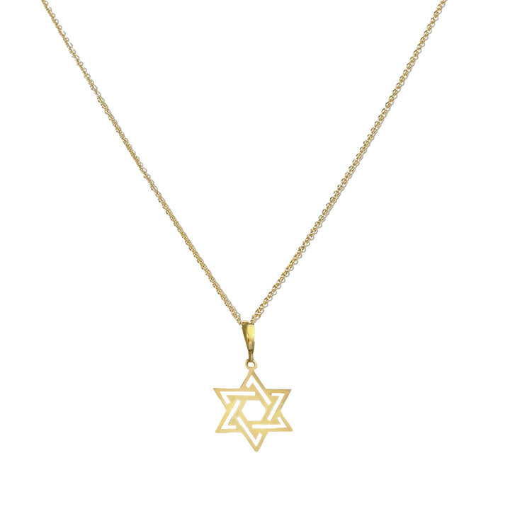 שרשרת מגן דוד 14 קארט - עומר