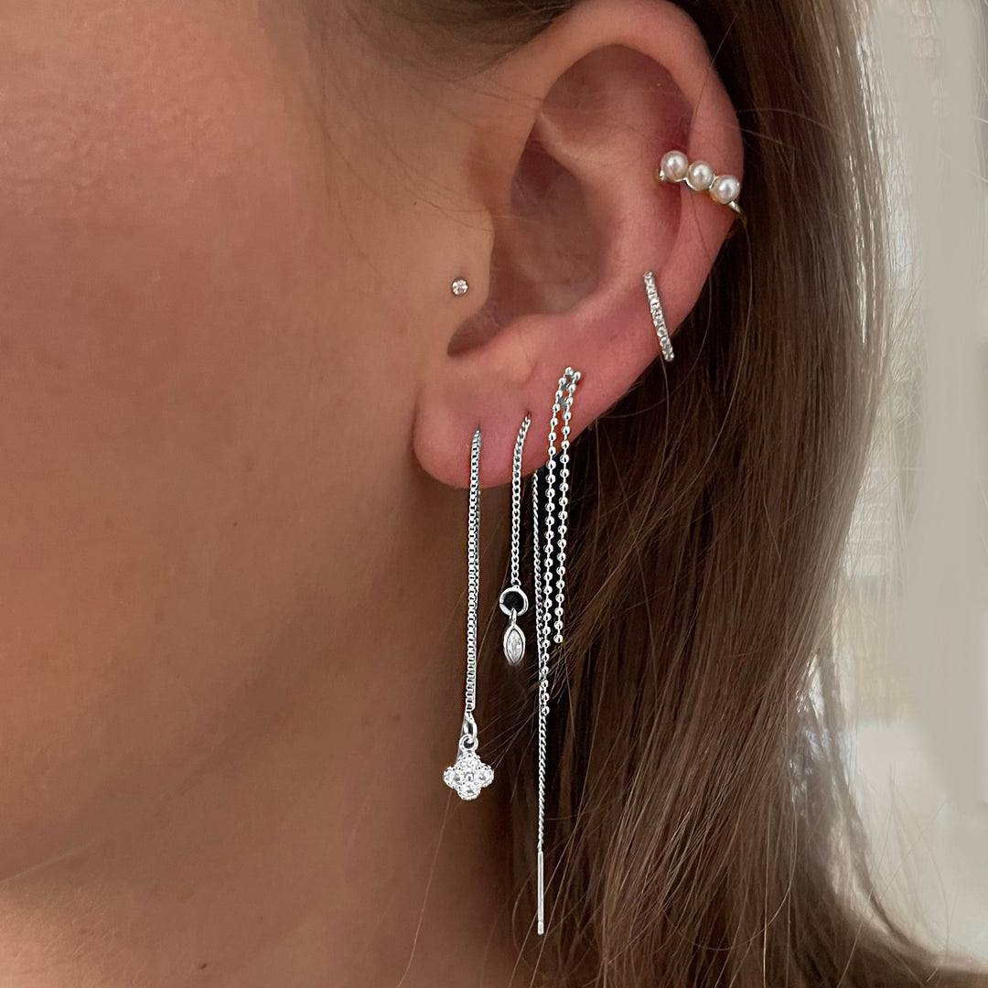 עגילי שרשרת טיפה - צ'ייס