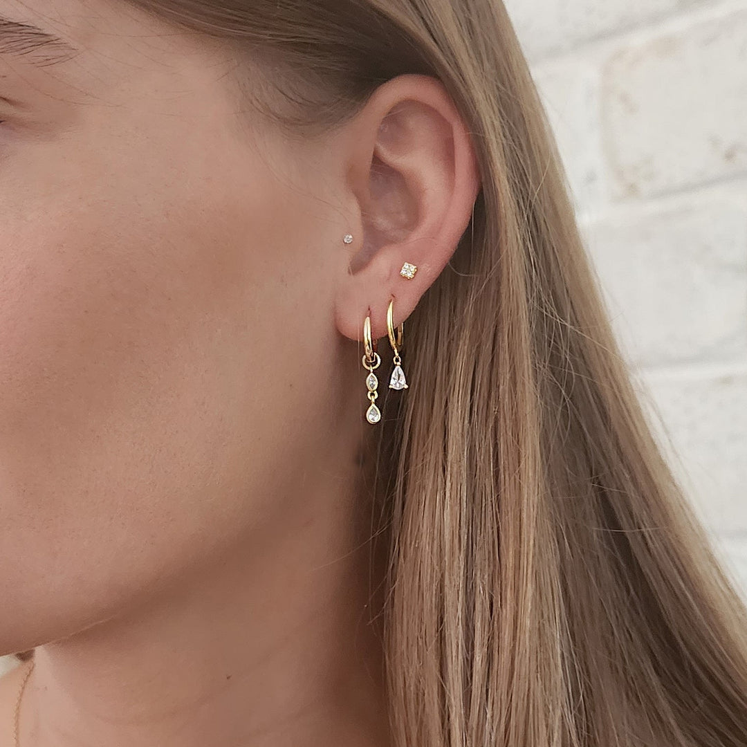 עגילי חישוק זהב - אושן