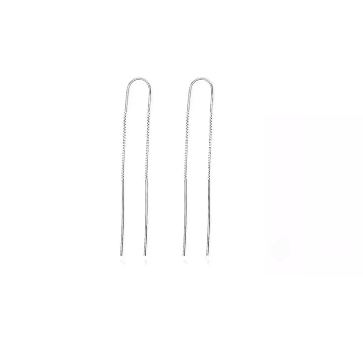 עגילי שרשרת כסף - לטי