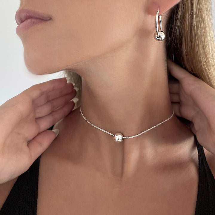 שרשרת כסף 925 חרוז - ג'סי