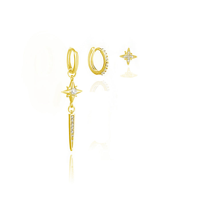 סט עגילי זהב - לוסינדה