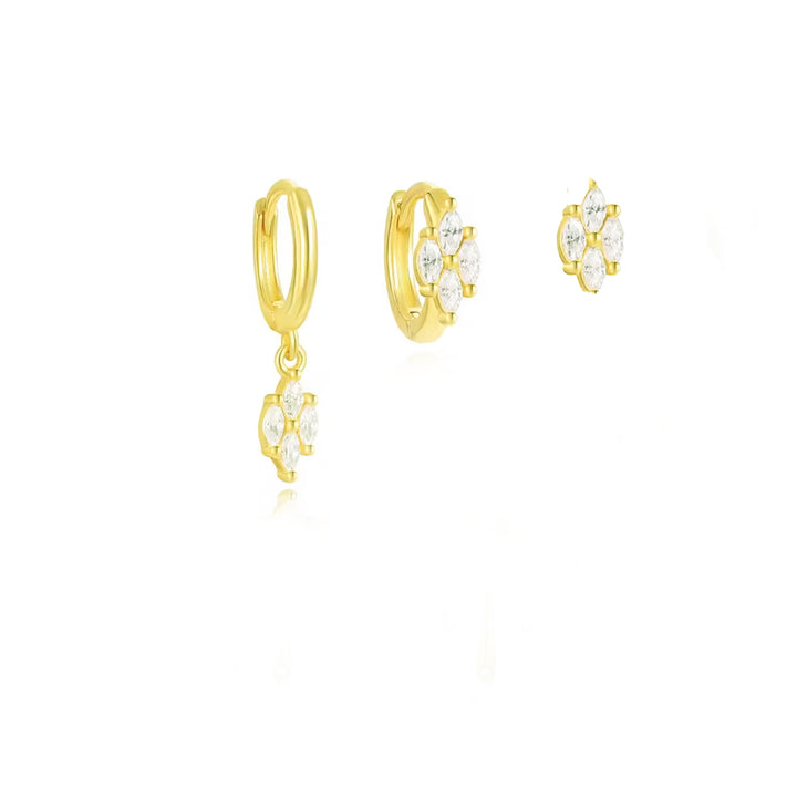 סט עגילי  זהב  - דור