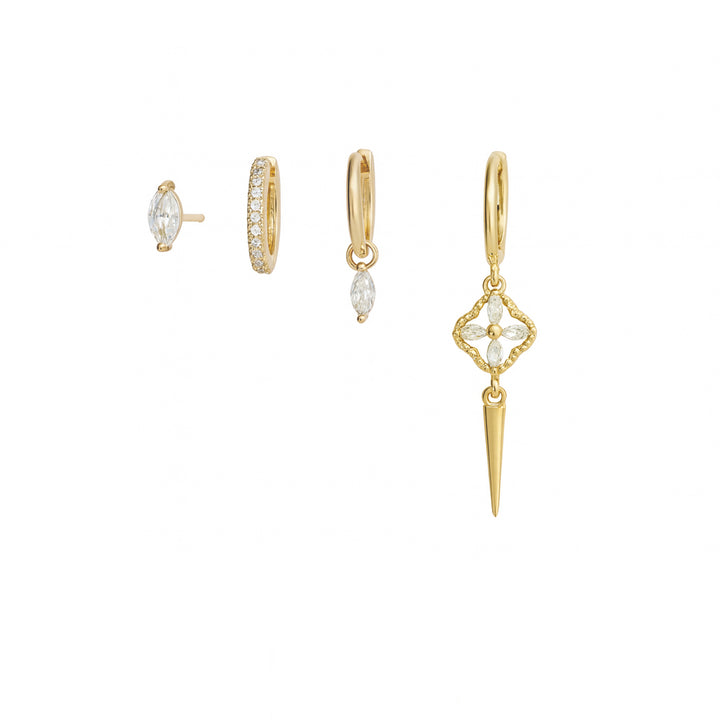 סט עגילי  זהב  - נואל