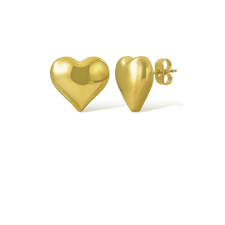 עגילי לב זהב - אשלי