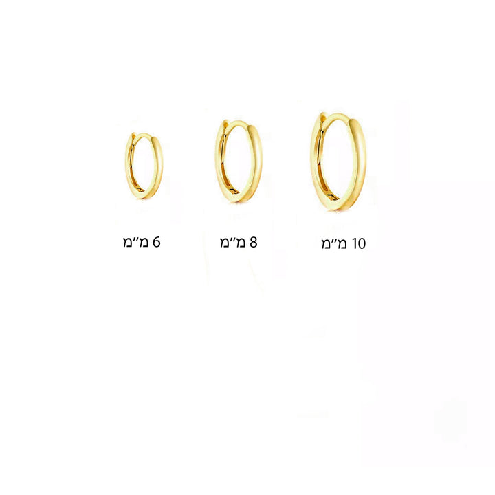 עגילי חישוק  זהב -גדלים שונים- מיי