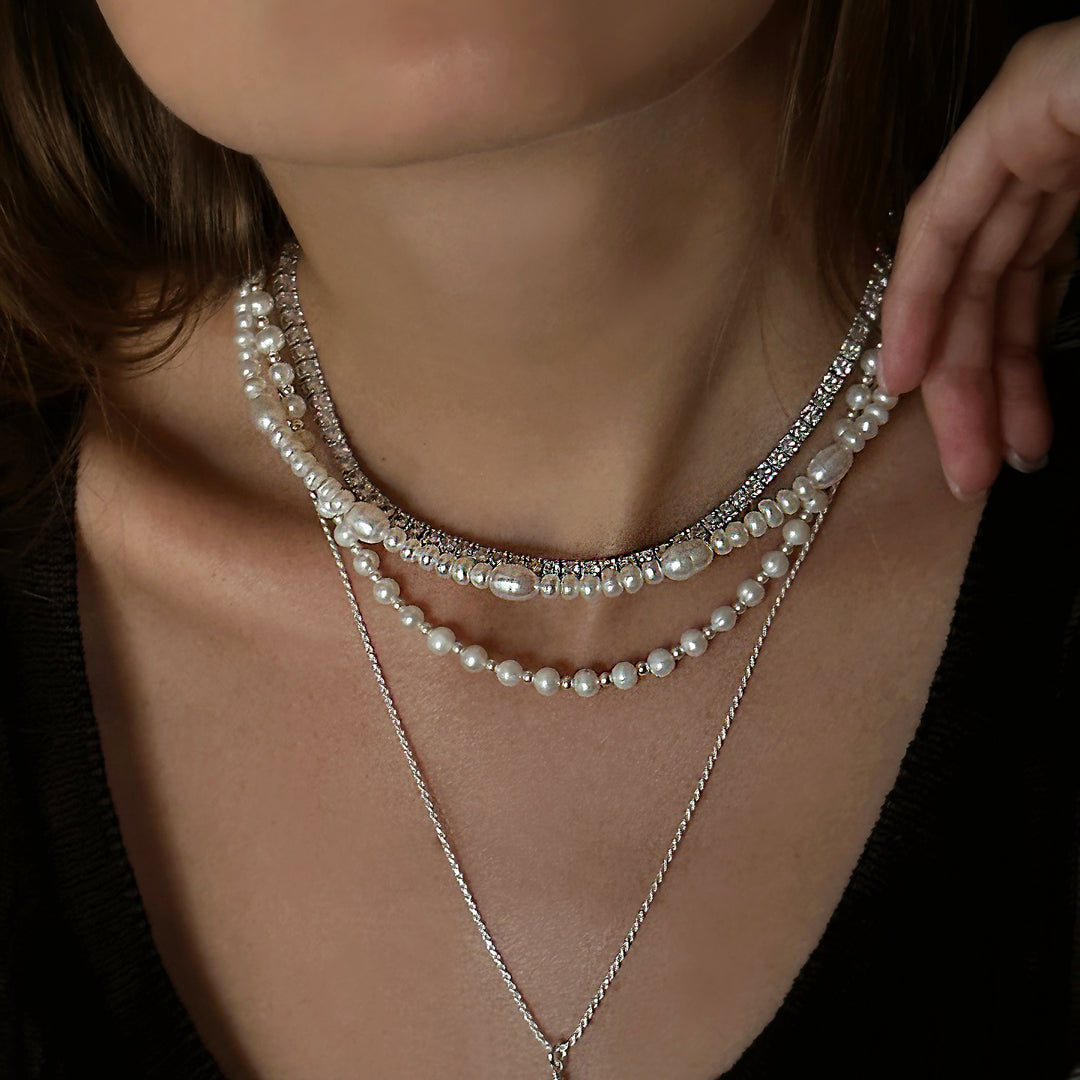 שרשרת טניס כסף  - רייני