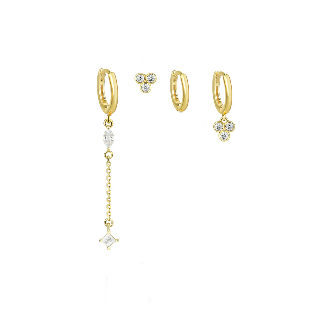 סט עגילי זהב - אדלן