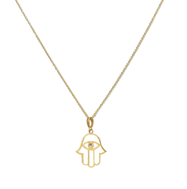 שרשרת חמסה עין 14 קארט - יובל