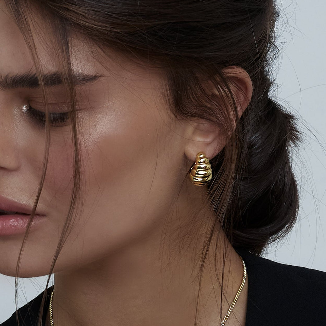 עגילי חישוק זהב - קסניה