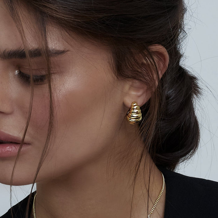 עגילי חישוק זהב - קסניה