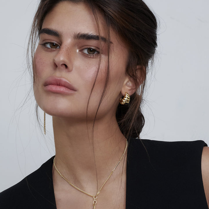 עגילי חישוק זהב - קסניה