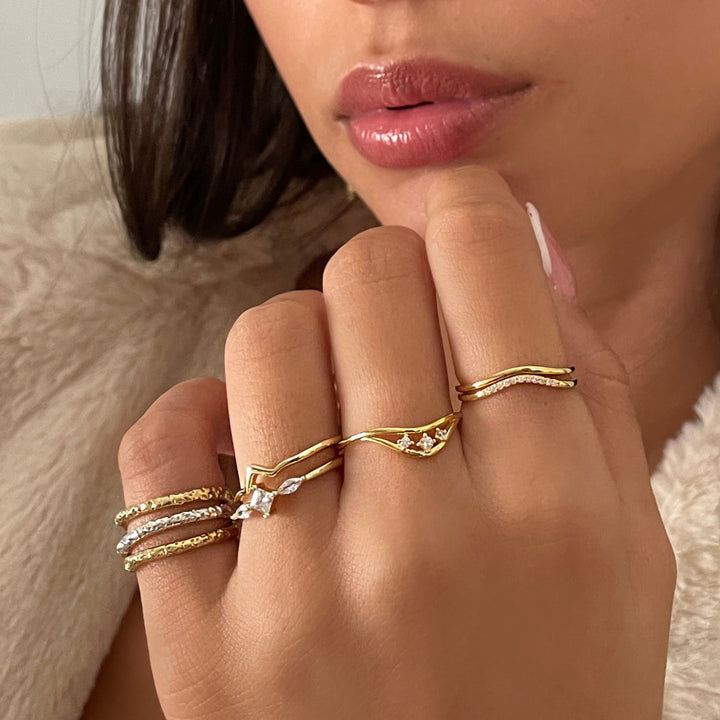 סט שתי טבעות תואמות - טאי