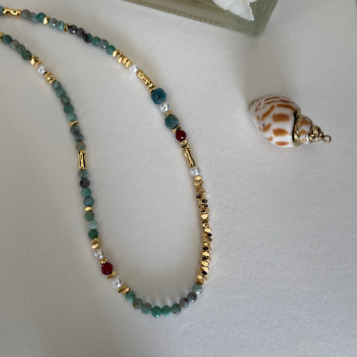 שרשרת אבני חן צבעונית - קולור