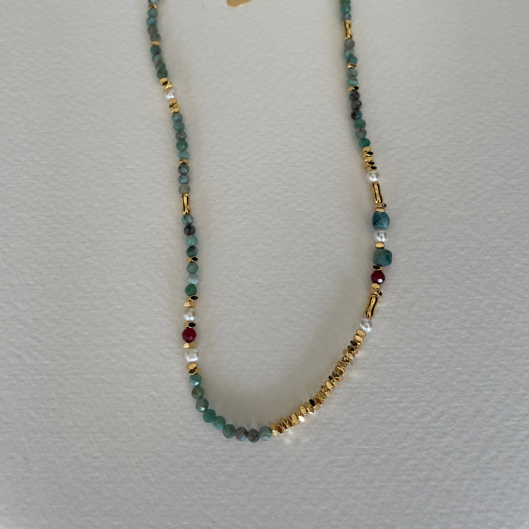 שרשרת אבני חן צבעונית - קולור
