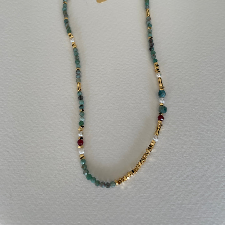 שרשרת אבני חן צבעונית - קולור