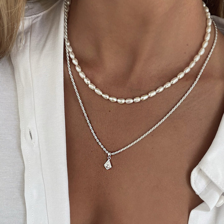 שרשרת כסף 925  תליון מעויין - לינדזי