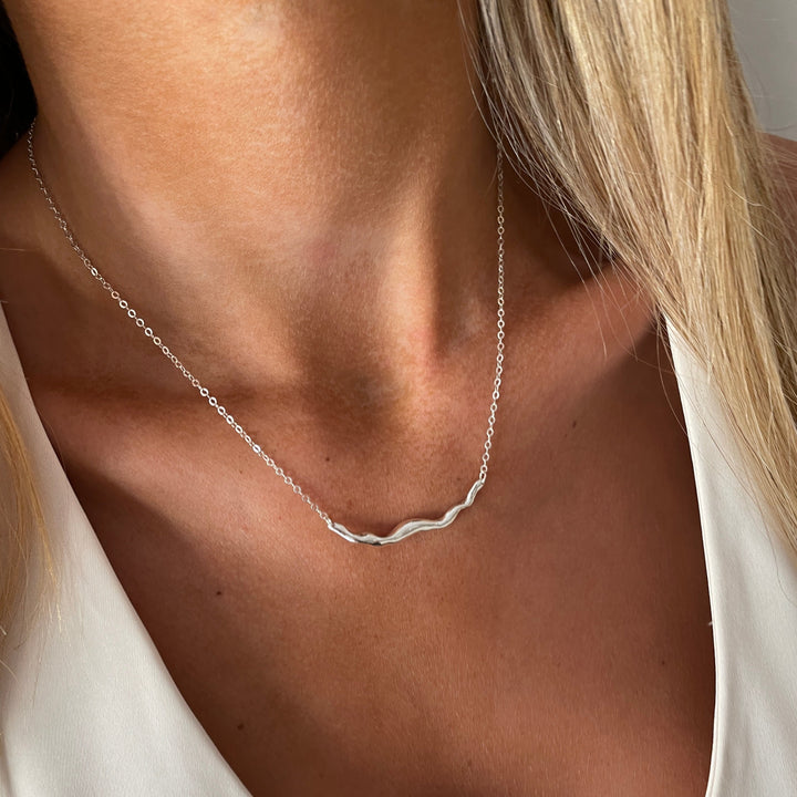 שרשרת כסף גל - ווייב