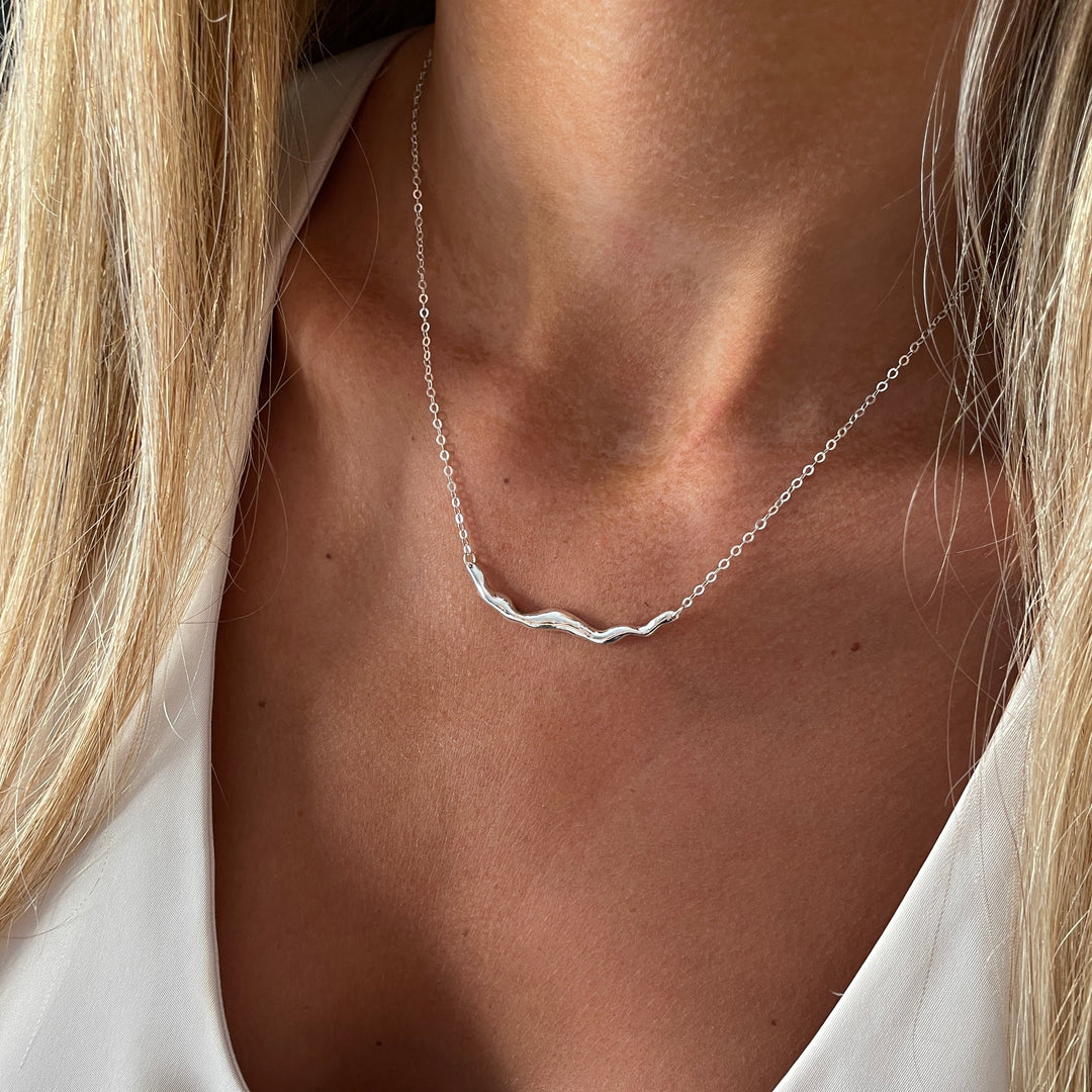 שרשרת כסף גל - ווייב