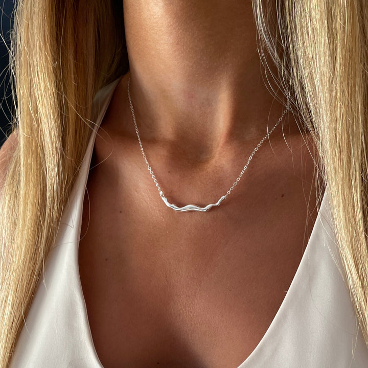 שרשרת כסף גל - ווייב