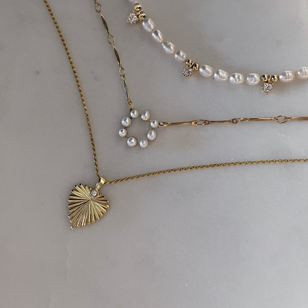 שרשרת  זהב לב - אנדי