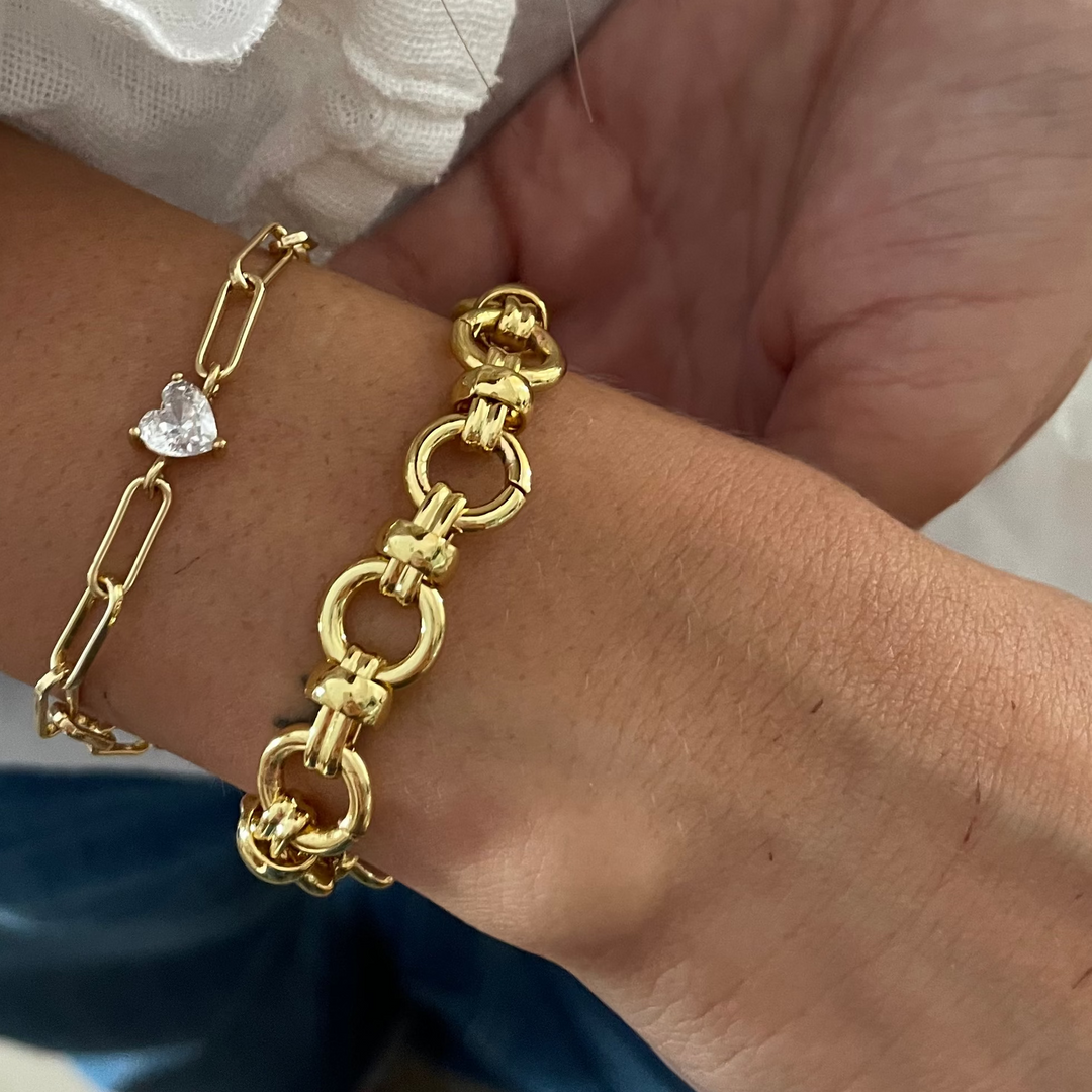 צמיד זהב חוליות עגולות-סייה