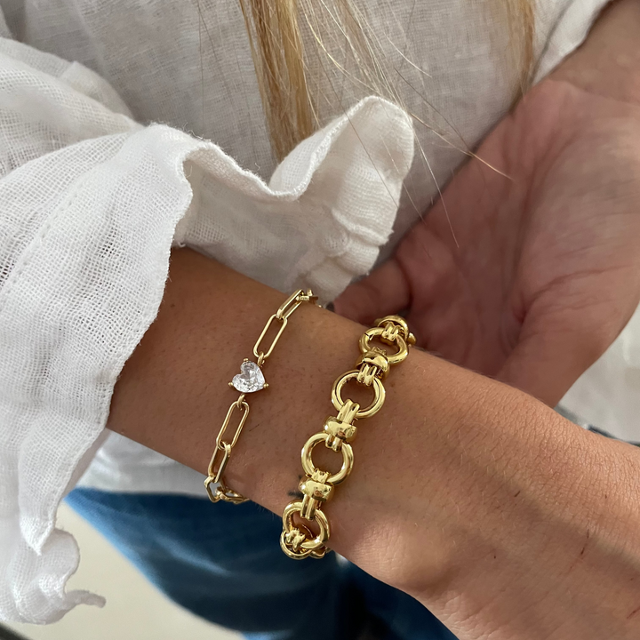 צמיד זהב חוליות עגולות-סייה