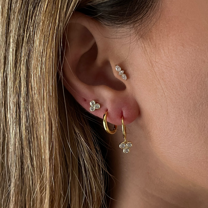 סט עגילי זהב - הדר