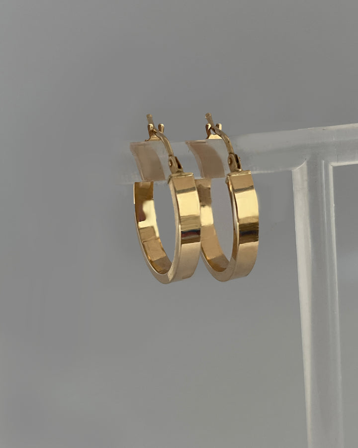 עגילי חישוק 14 קארט - פז