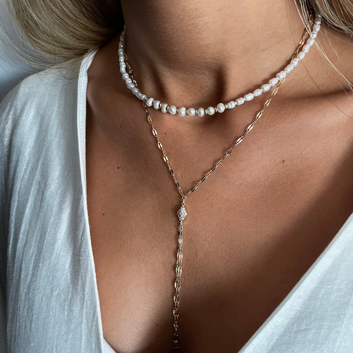 שרשרת זהב עניבה - קפרי