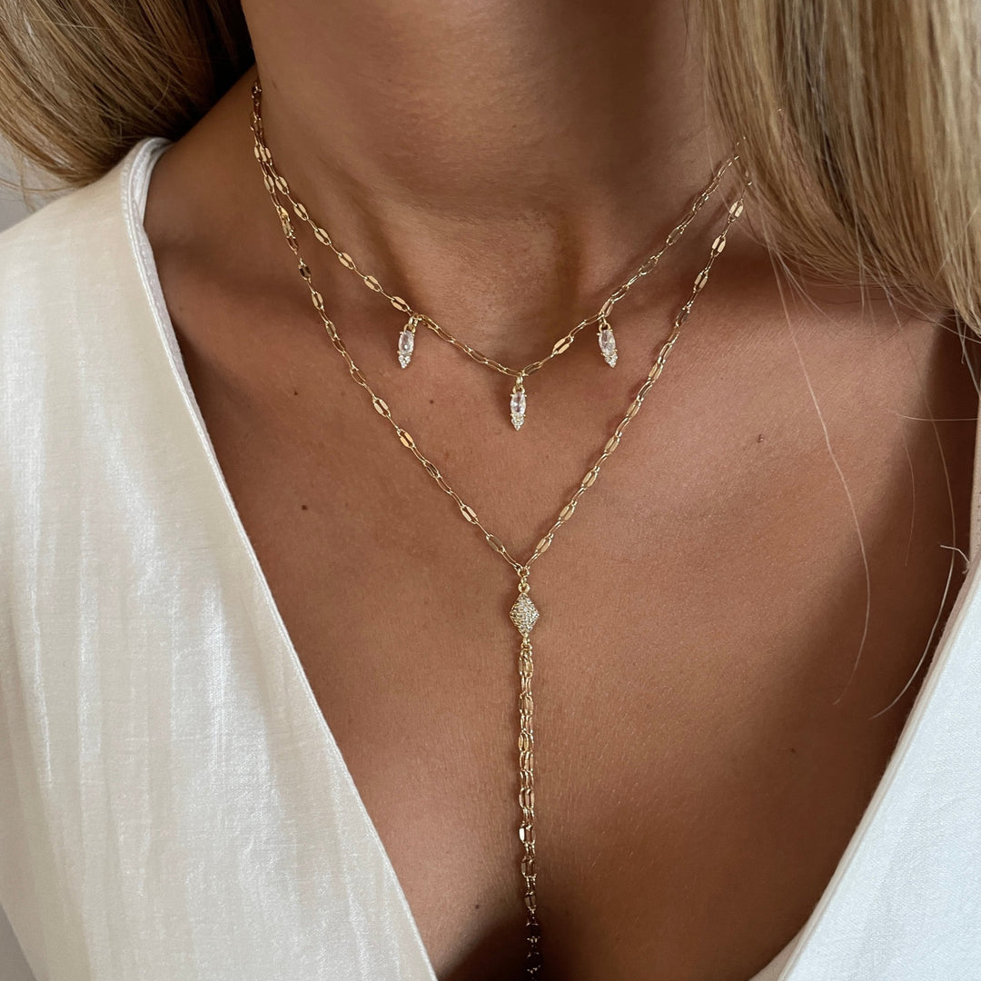 שרשרת זהב עניבה - קפרי