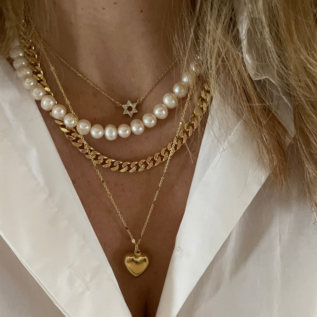 שרשרת חוליות גורמט זהב -בריז'