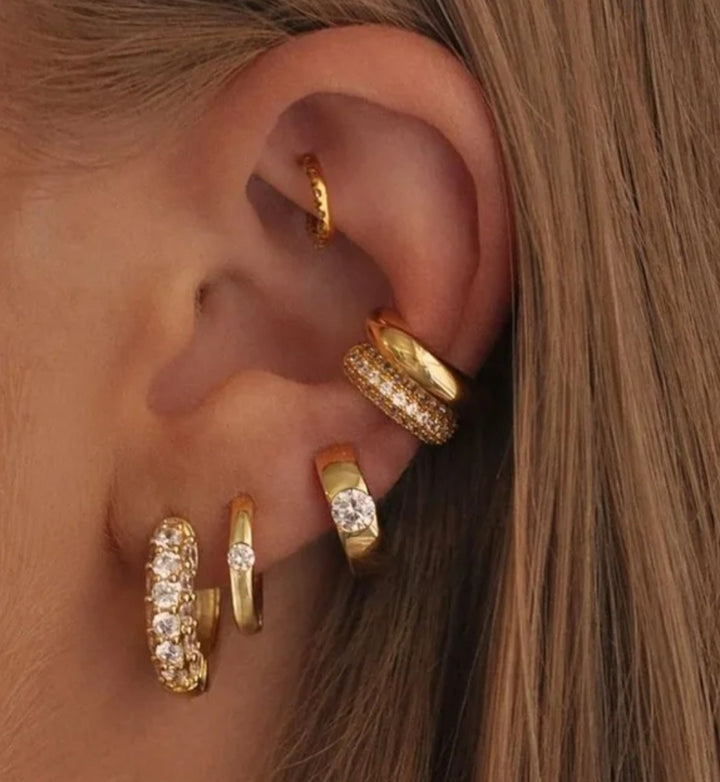 עגילי חישוק זהב - הנוי