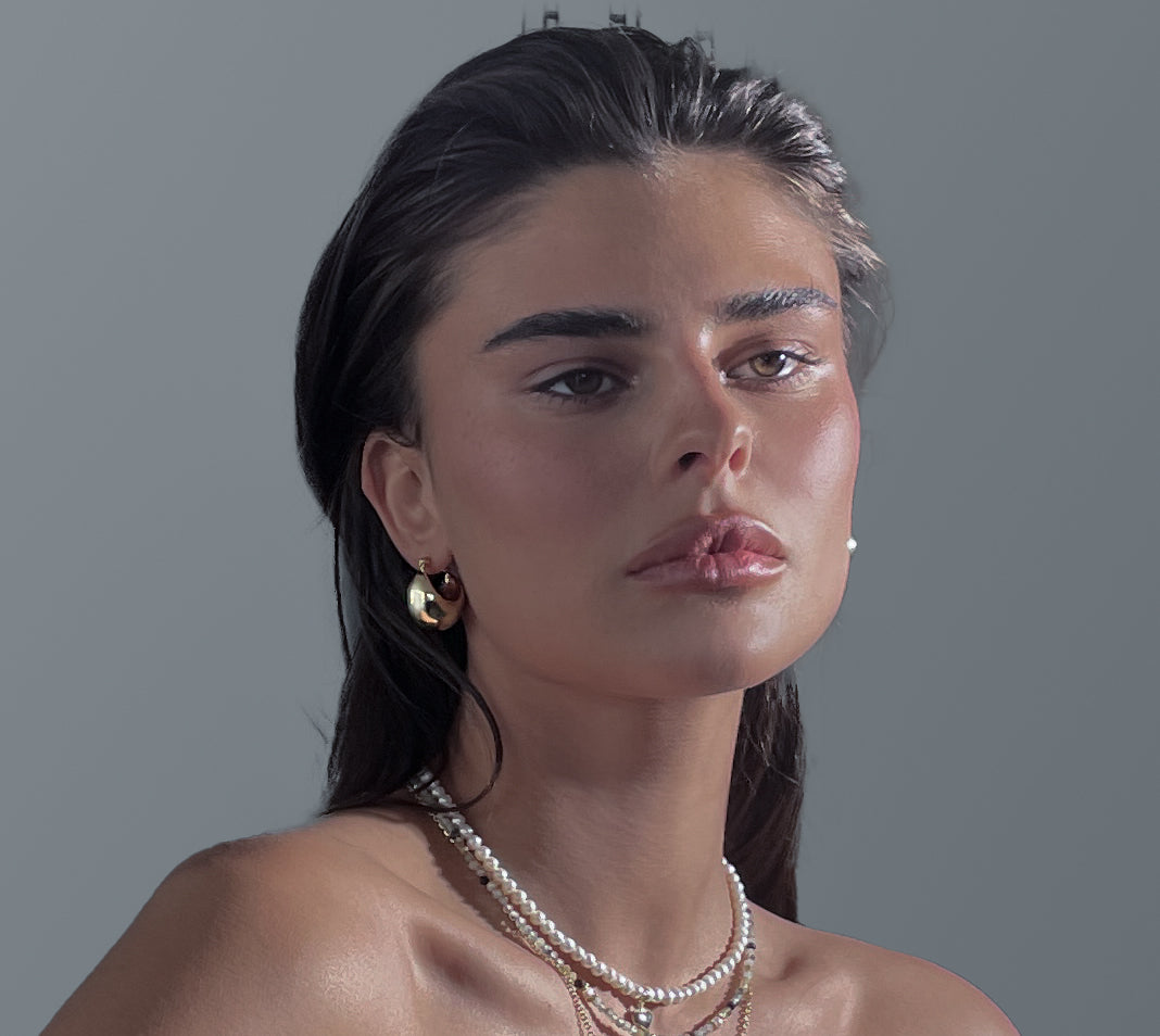 עגילי חישוק זהב - סבינה