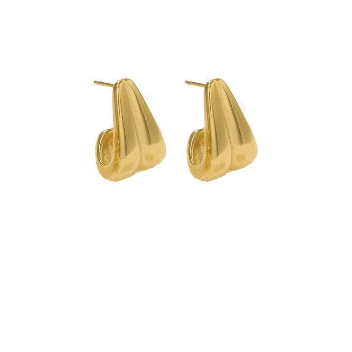 עגילי חישוק זהב צמודים - מג