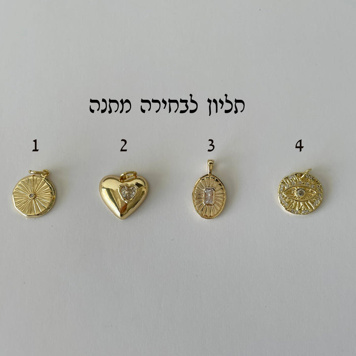 שרשראות אבני חן וחרוזי זהב משובצים - רפאלה