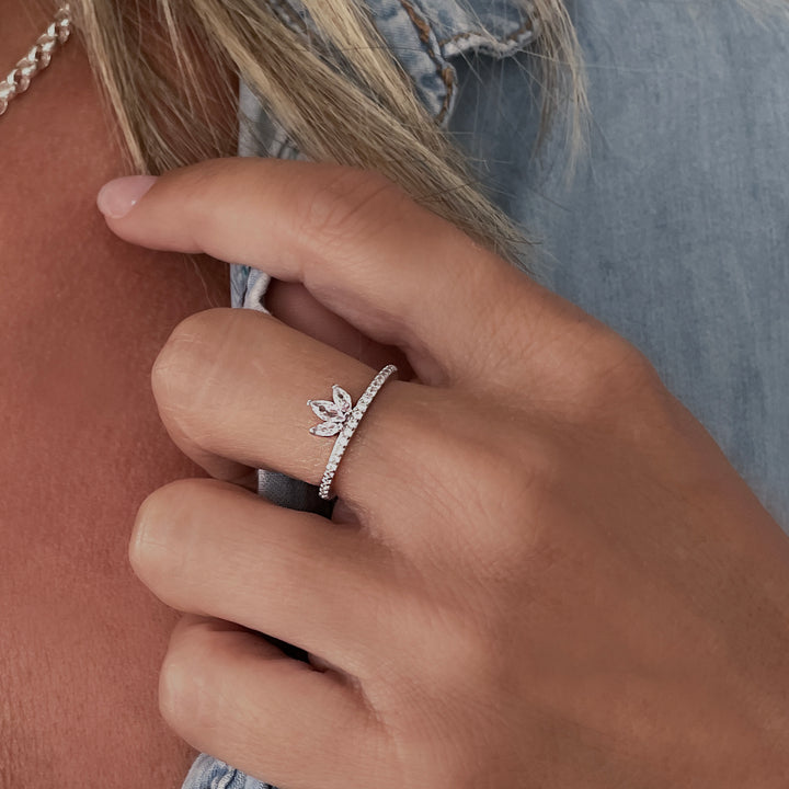 טבעת  לוטוס כסף 925 - קאנה