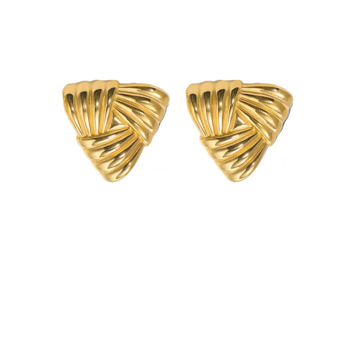 עגילי משולש זהב גדולים - ניקולט