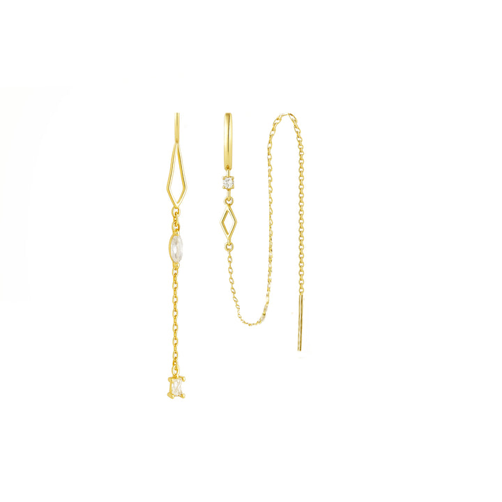 סט עגילי שרשרת זהב  - כריסטי