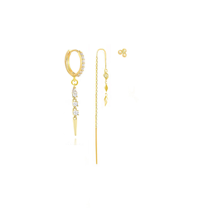 סט עגילי זהב  - אילינוי