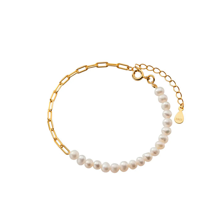 צמיד זהב פנינים  -דקוטה