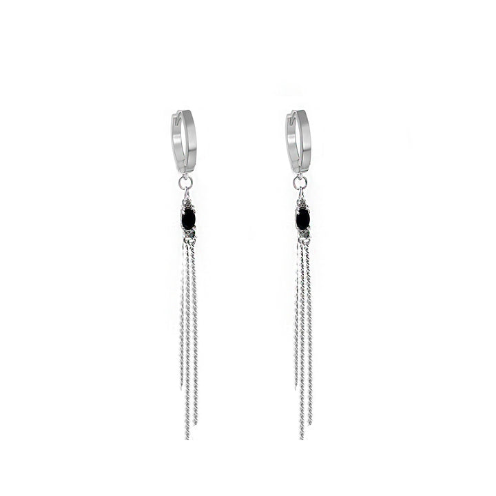 עגילי שרשרת כסף - קורין