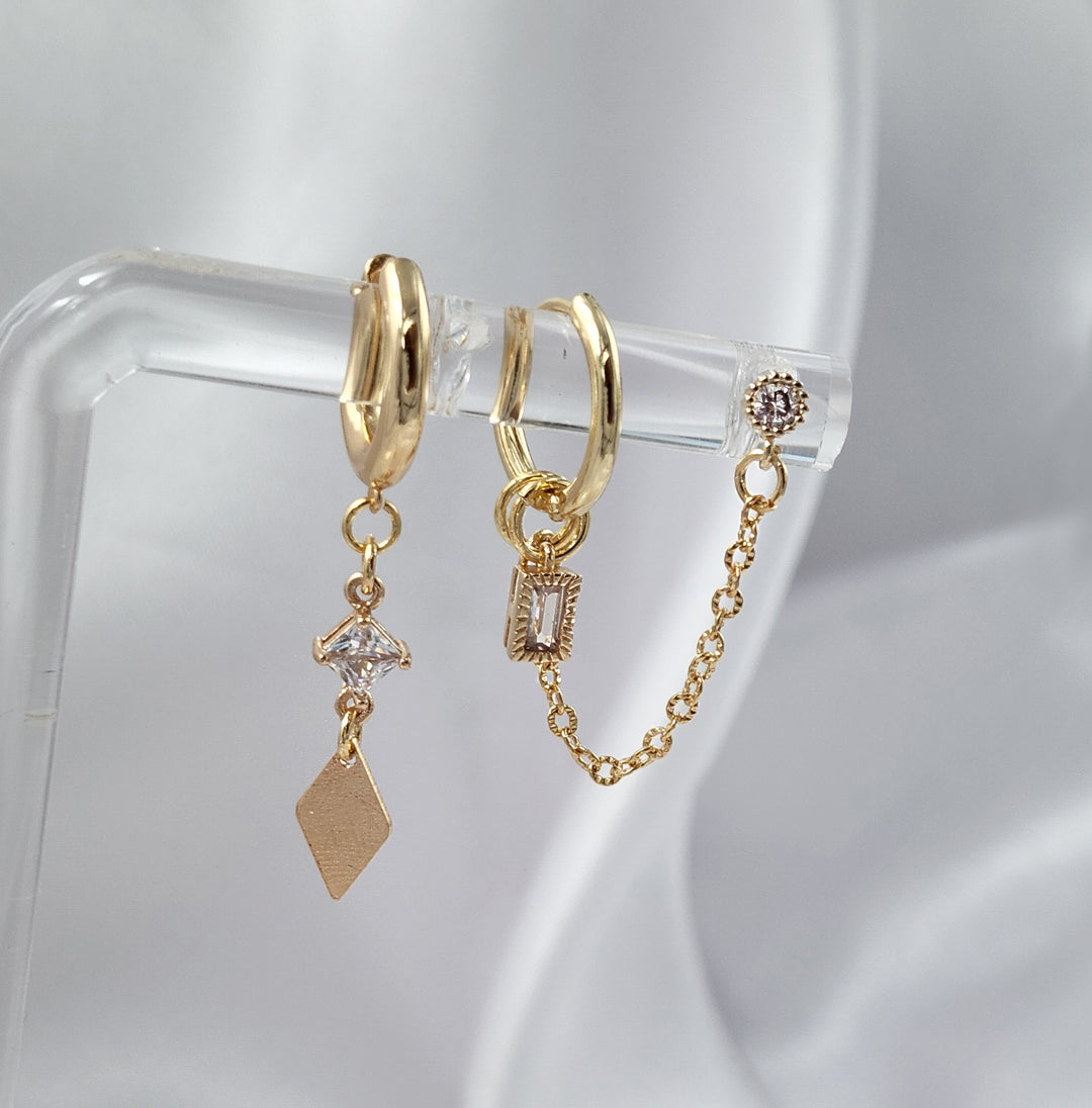 סט עגילי זהב - מריה