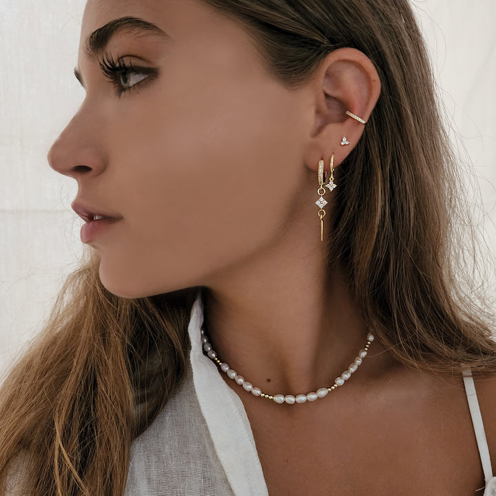 עגילי חישוק כסף - מלאני