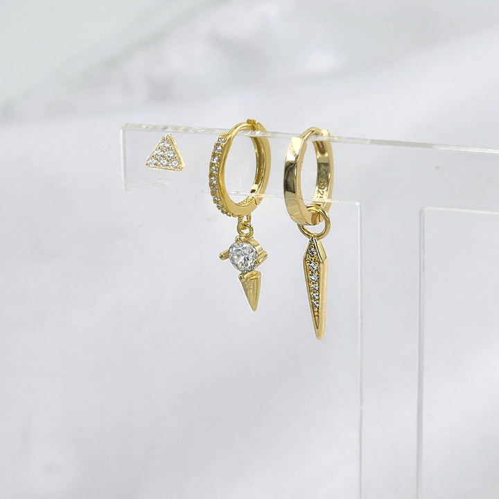 סט עגילי זהב - לני