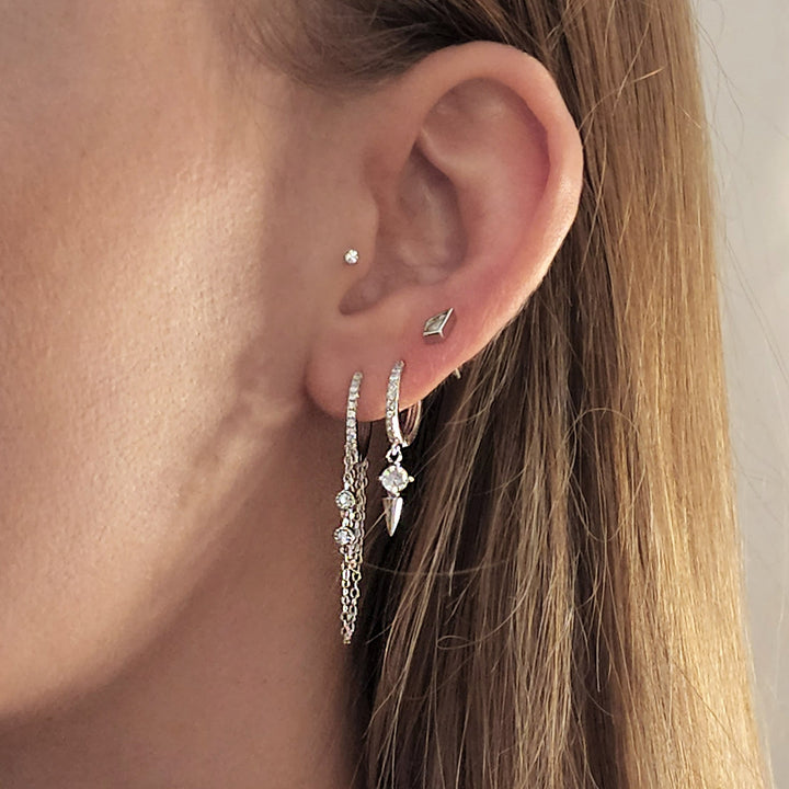 סט עגילי כסף - מילה