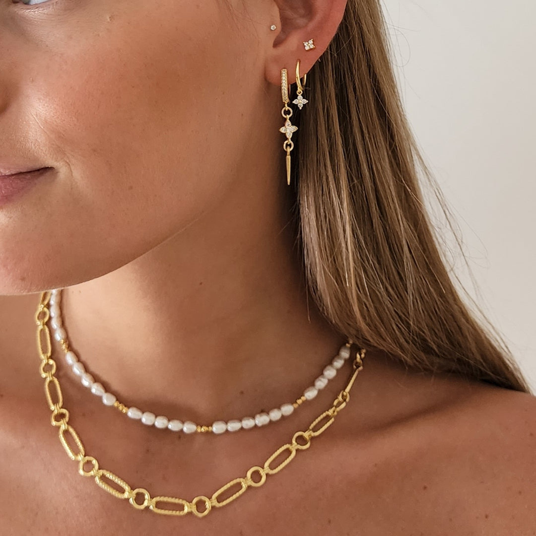 סט עגילי זהב - לי