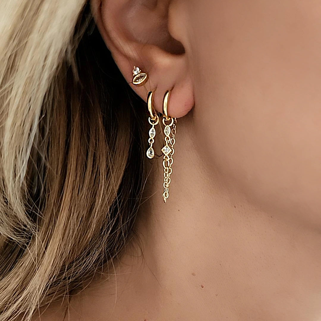 סט עגילי זהב - נסייה