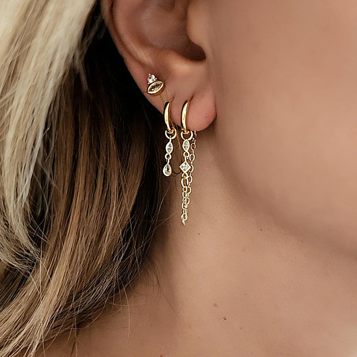 סט עגילי זהב - נסייה