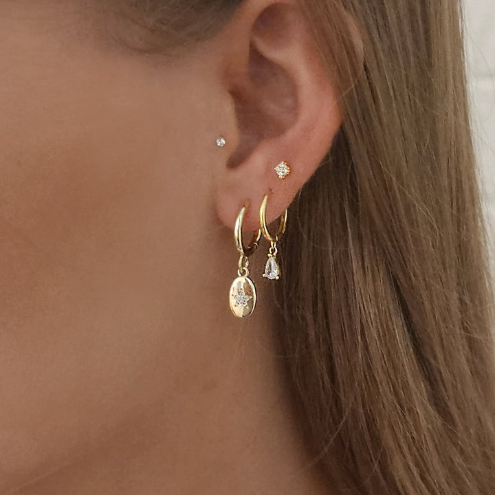 סט עגילי זהב -דסטני